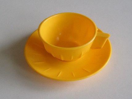 Mini Cup & Saucer - Yellow